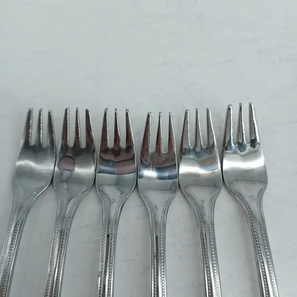 6X CF TOWLE Supreme STUART SHELL Stainless Cocktail Seafood Forks
